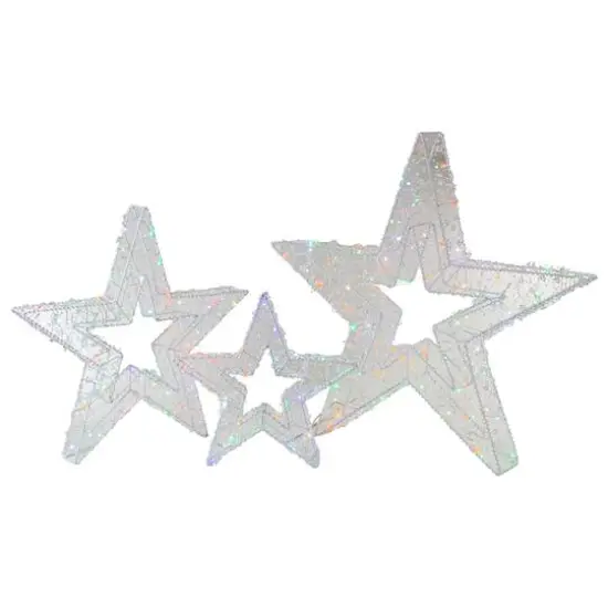 LED Color Changing Stars Outdoor Christmas D&eacute;cor Set {6}