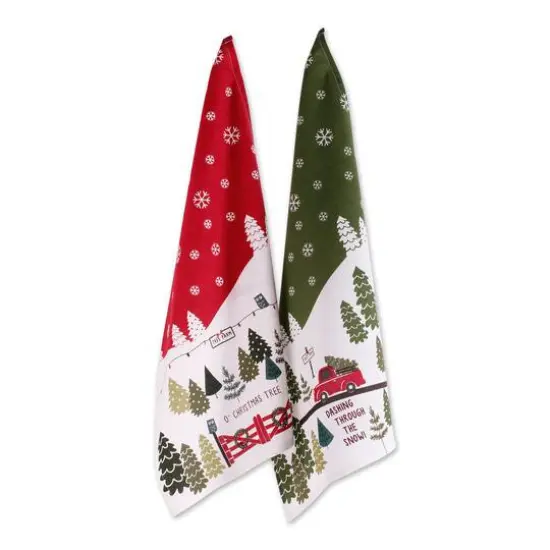 DII&reg; Christmas Tree Farm Dishtowel Set {3}