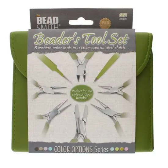 The Beadsmith&reg; Fashion Color Plier Set & Clutch Olive {5}