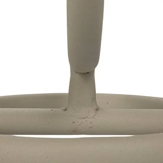 Hello Honey&reg; Matte Gray & Sand Metal Floor Planter Set Hanging on Stands {6}