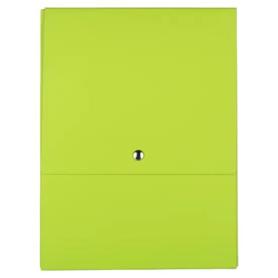 JAM Paper Vertical Kraft Snap Closure Portfolio Green {1}