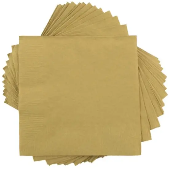 JAM Paper Small Beverage Napkins, 100ct. Gold {1}