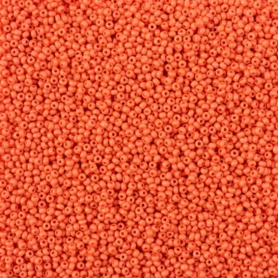 John Bead Terra Intensive 11/0 Czech Glass Seed Beads, 22g Orange Matte {1}