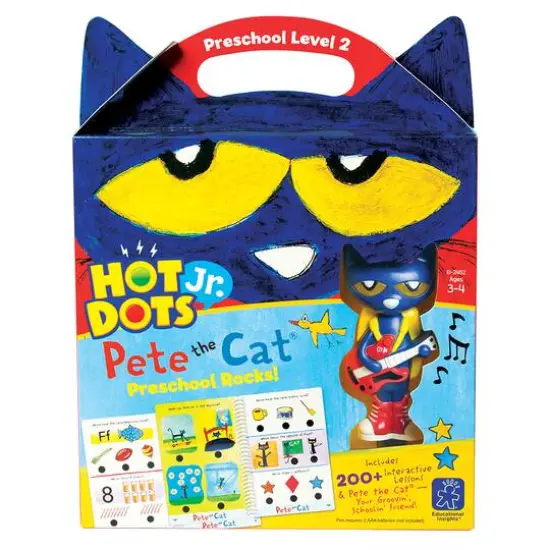 Educational Insights Hot Dots Jr. Pete the Cat Preschool Rocks! Set with Pete Pen {1}