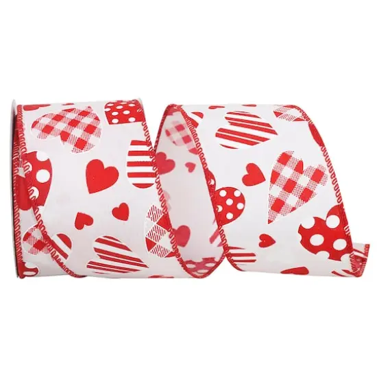 Reliant 2.5" x 10yd. Wired Hearts Designs Galore Ribbon {1}