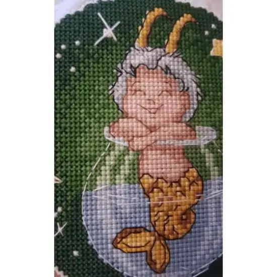 MP Studia Zodiac Signs Capricorn Plastic Canvas Counted Cross Stitch Kit {3}