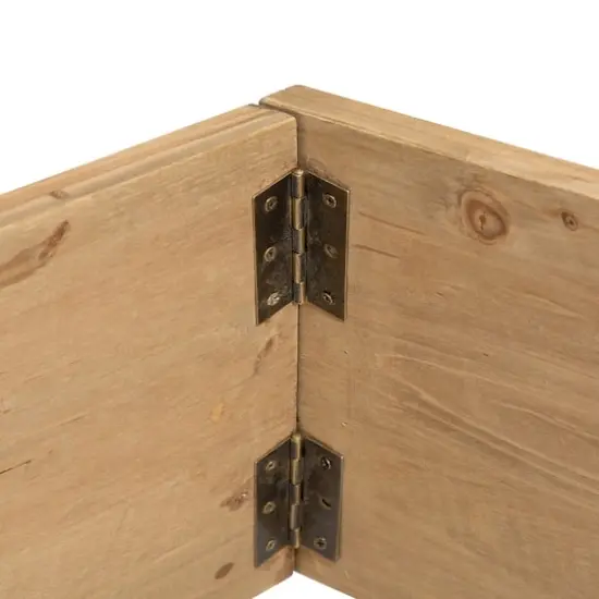 Glitzhome&reg; Natural 26" Farm Fresh Christmas Trees Wooden Trapezoid Tree Collar {7}