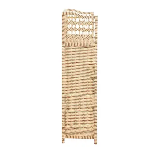 Household Essentials 39" Woven Paper Rattan Accent Shelf White {7}