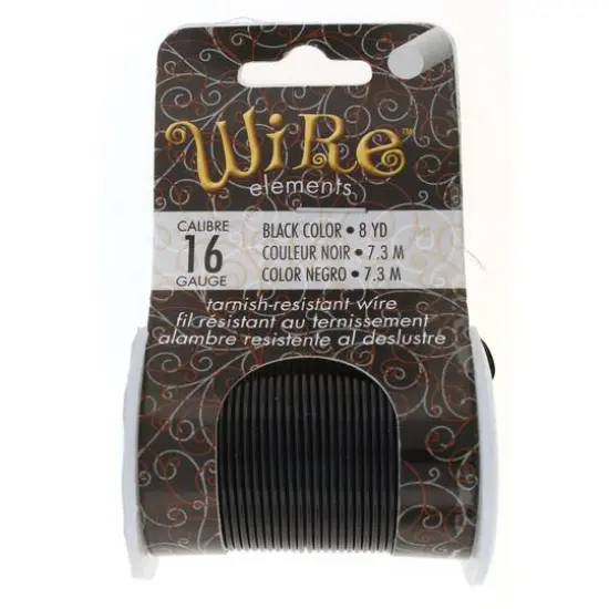 The Beadsmith&reg; Wire&trade; Elements 16 Gauge Tarnish-Resistant Wire Black {1}