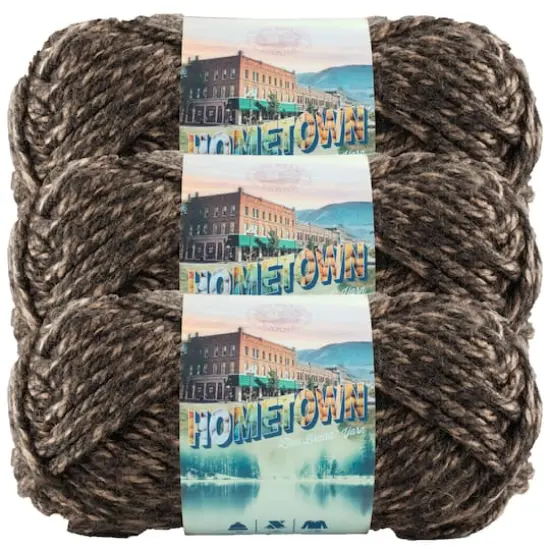 3 Pack Lion Brand&reg; Hometown Variegates Yarn Little Rock Granite {1}