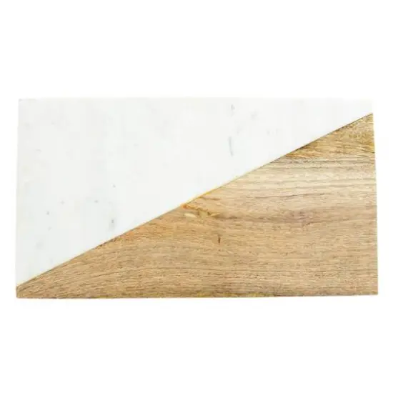 Hello Honey&reg; Mango Wood & Marble Serving Tray {6}