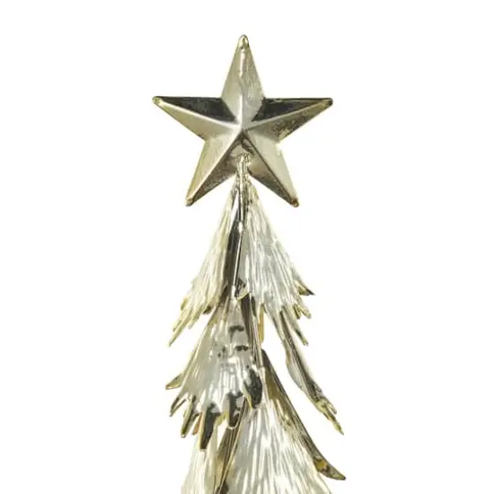 Gold Metal Layered Branch Christmas Tree Set  {5}
