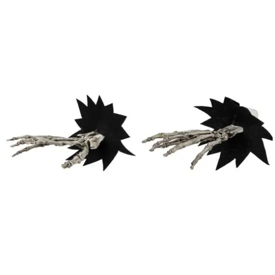 7" Skeleton Hands Halloween Window Decoration {5}