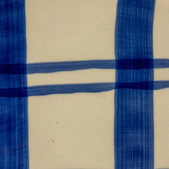 Hello Honey&reg; 14" Hand-Painted Wax Relief Blue Stripe Oval Stoneware Platters, 2ct. {7}