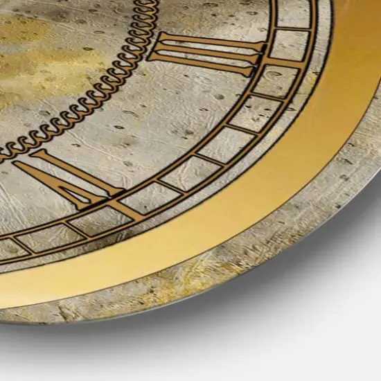 Designart Gold Desert Neutral Glam Wall Clock {5}