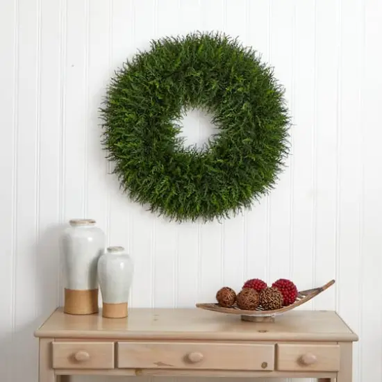 32" Giant Cedar Artificial Wreath {3}