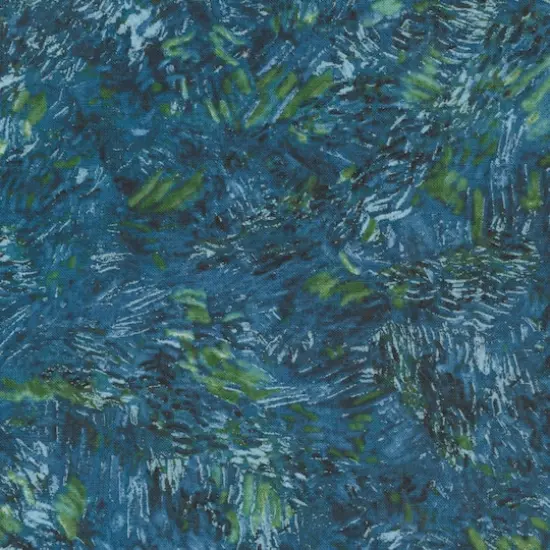 Robert Kaufman Blue Green Brush Strokes Cotton Fabric {1}