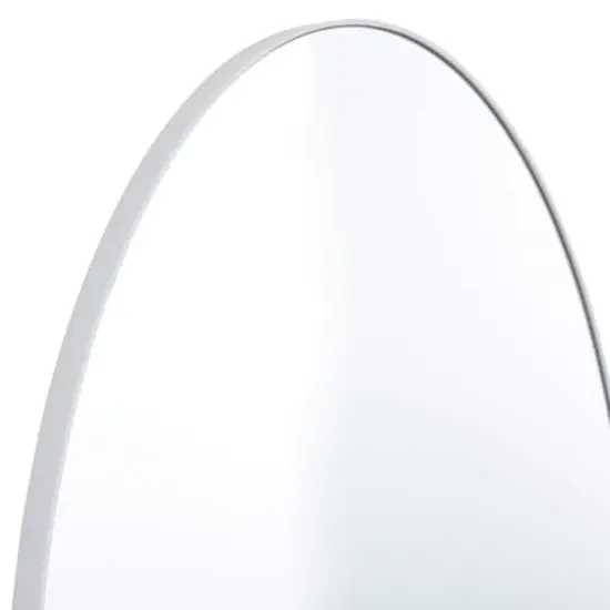White Contemporary Wall Mirror, 24" x 1" x 40" {4}