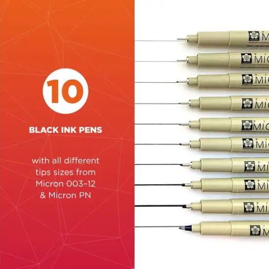 Pigma&reg; Micron&trade; Fine Line 10 Pen Set {4}