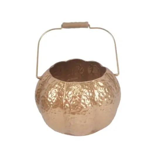 8.5" Pumpkin Metal Container by Ashland&reg; {1}