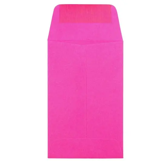 JAM Paper 2.25" x 3.5" Coin Envelopes, 50ct. Ultra Pink {4}