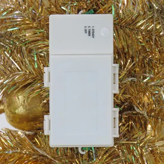 36" Be Merry Gold LED Teardrop Swag {5}