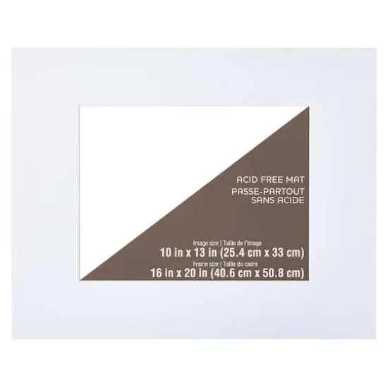 16" x 20" Mat by Studio D&eacute;cor&reg;, 10" x 13" Opening, White {6}