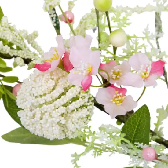 5ft. Pink Hydrangea & Berry Floral Spring Garland {5}