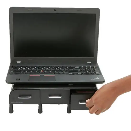 Mind Reader Laptop & Monitor Stand Organizer Black {6}