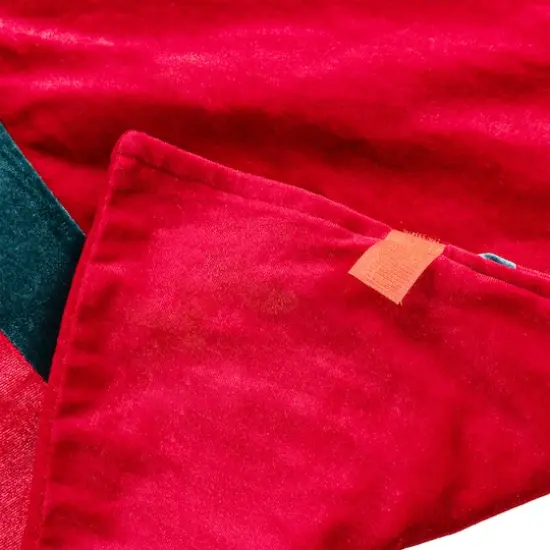 Glitzhome&reg; 48"D Red Velvet Christmas Tree Skirt with Bows {6}