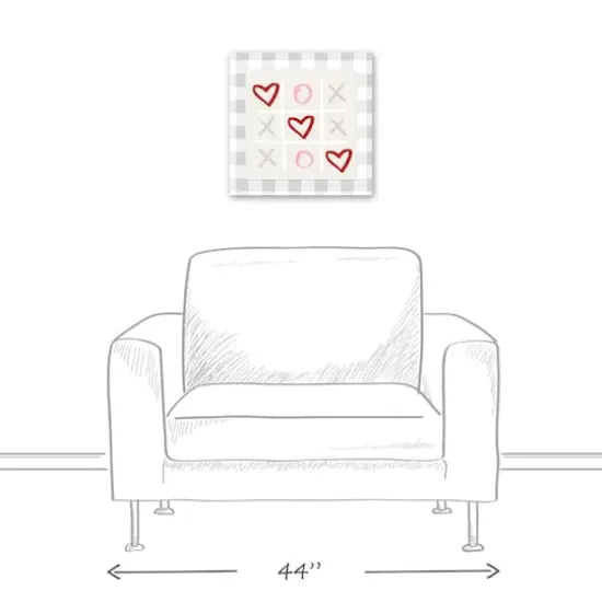 Tic Tac Toe Love Canvas Wall Art {6}