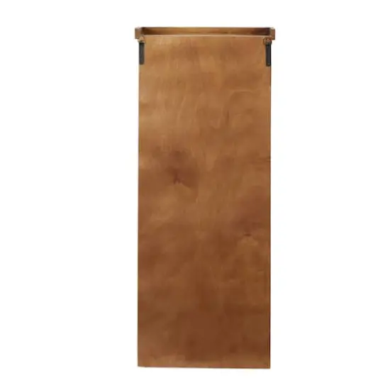 Brown Wood Rustic Wall Shelf, 42" x 18" x 7" {6}