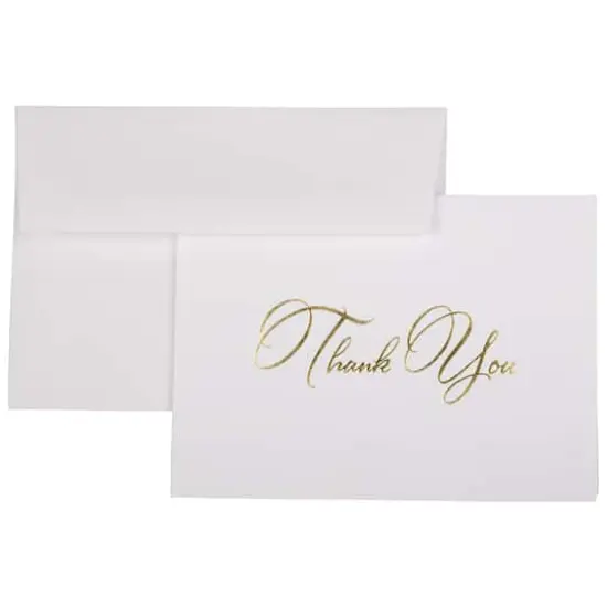 JAM Paper 5.375" x 7.75" Elegant Thank You Cards & Envelopes, 25ct. {1}