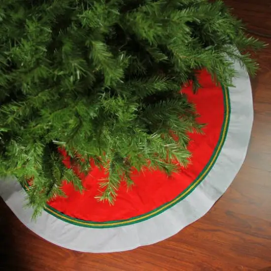 48" Christmas Traditions Cardinal Red Tree Skirt {6}