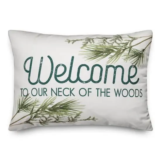 Welcome Neck of Woods 14x20 Throw Pillow {1}