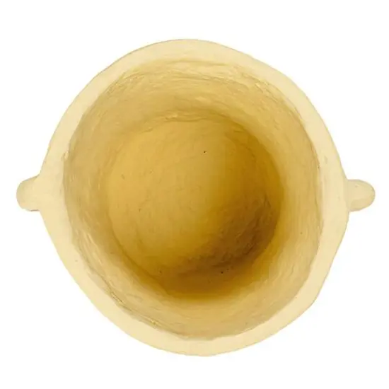 Hello Honey&reg; 11" Natural Decorative Handmade Paper Mache Planter with Handles {6}