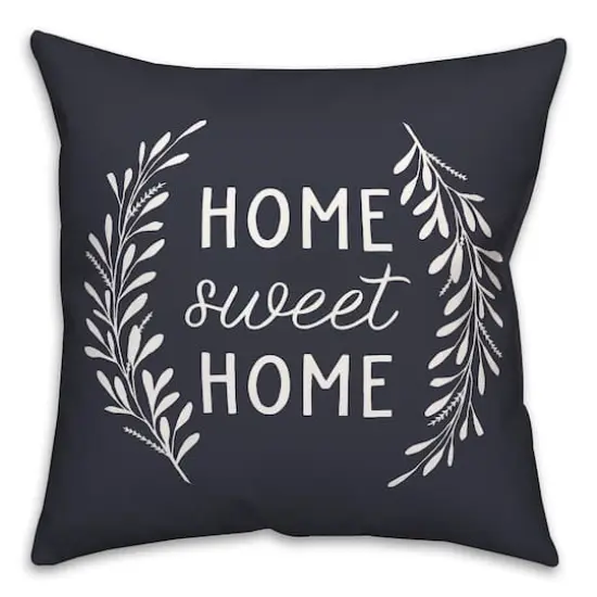 18" x 18" Home Sweet Home Versatile Throw Pillow Navy {1}