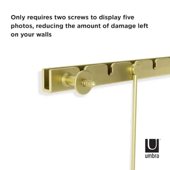 Umbra Matte Brass Exhibit Gallery Picture Frame Set {3}