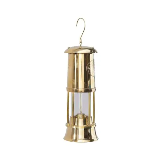 10" Gold Brass Candle Lantern {3}