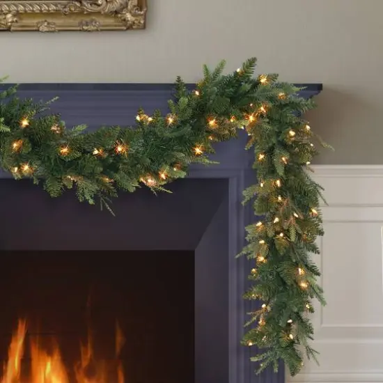 9ft. Pre-Lit Balsam Fir Garland {4}