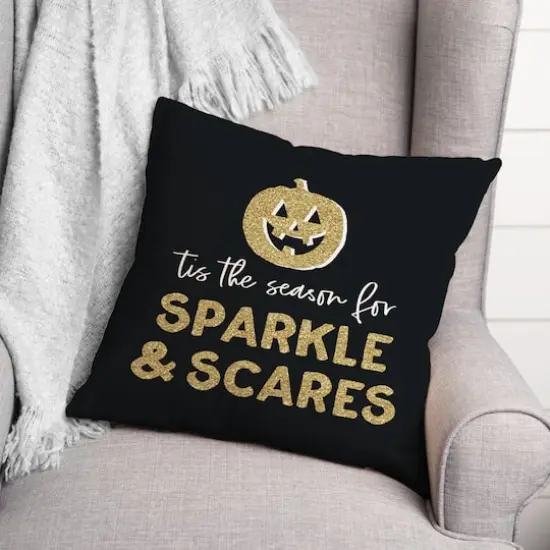 Sparkle & Scares Throw Pillow {3}