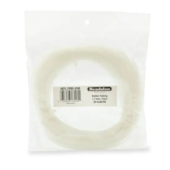 Beadalon&reg; 1.7mm Frost Rubber Tubing, 25m {1}