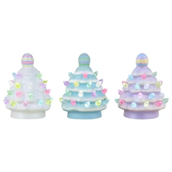 Mr. Cottontail 4" Ceramic Easter Trees Set {1}