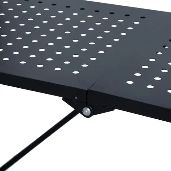 Organize It All Black 3-Tier Foldable Metal Rack with Wheels {8}