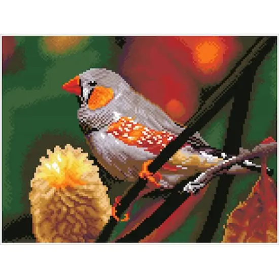 Diamond Dotz&reg; Intermediate Gouldian Finch Pre-Framed Diamond Painting Kit {3}
