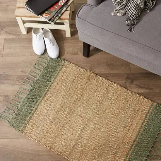 DII&reg; Artichoke With Natural Jute Stripes Hand-Loomed Rug, 2ft. x 3ft. {6}