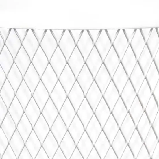 Simple Designs 13" Mesh Cylindrical Steel Table Lamp White {8}