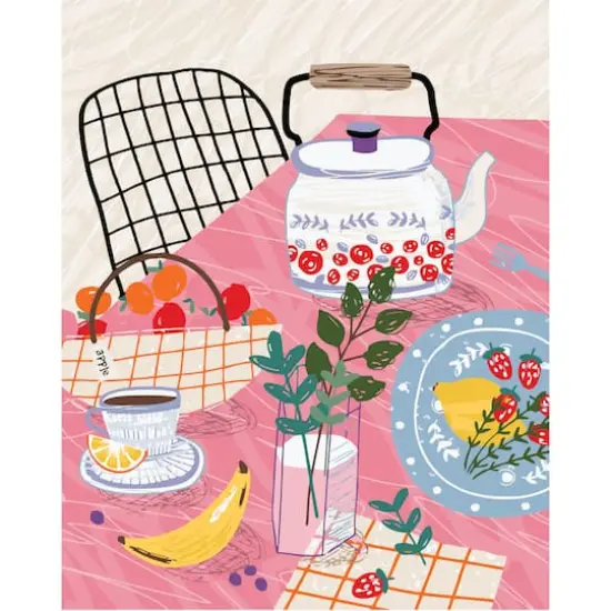 Teapot Picnic Table Paint-by-Number Kit by Artist's Loft&reg; {1}