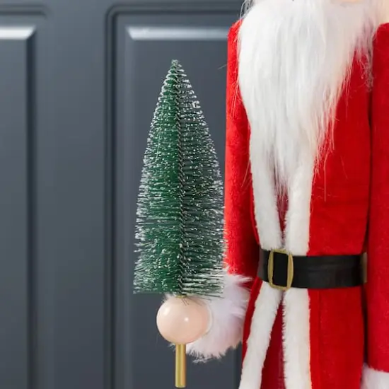 Glitzhome&reg; 42"H Wooden Christmas Santa Nutcracker {6}