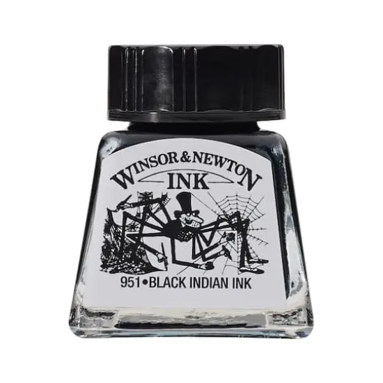 Winsor & Newton&reg; Drawing Ink, 14mL Black Indian Ink {4}
